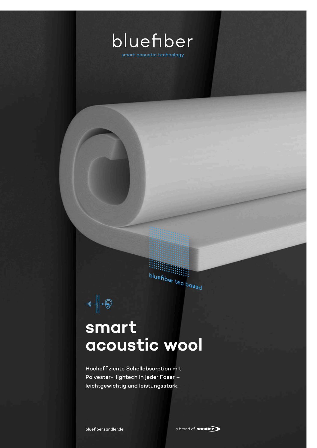 Sandler Group / bluefiber Akustiklösung / Broschüre Wool