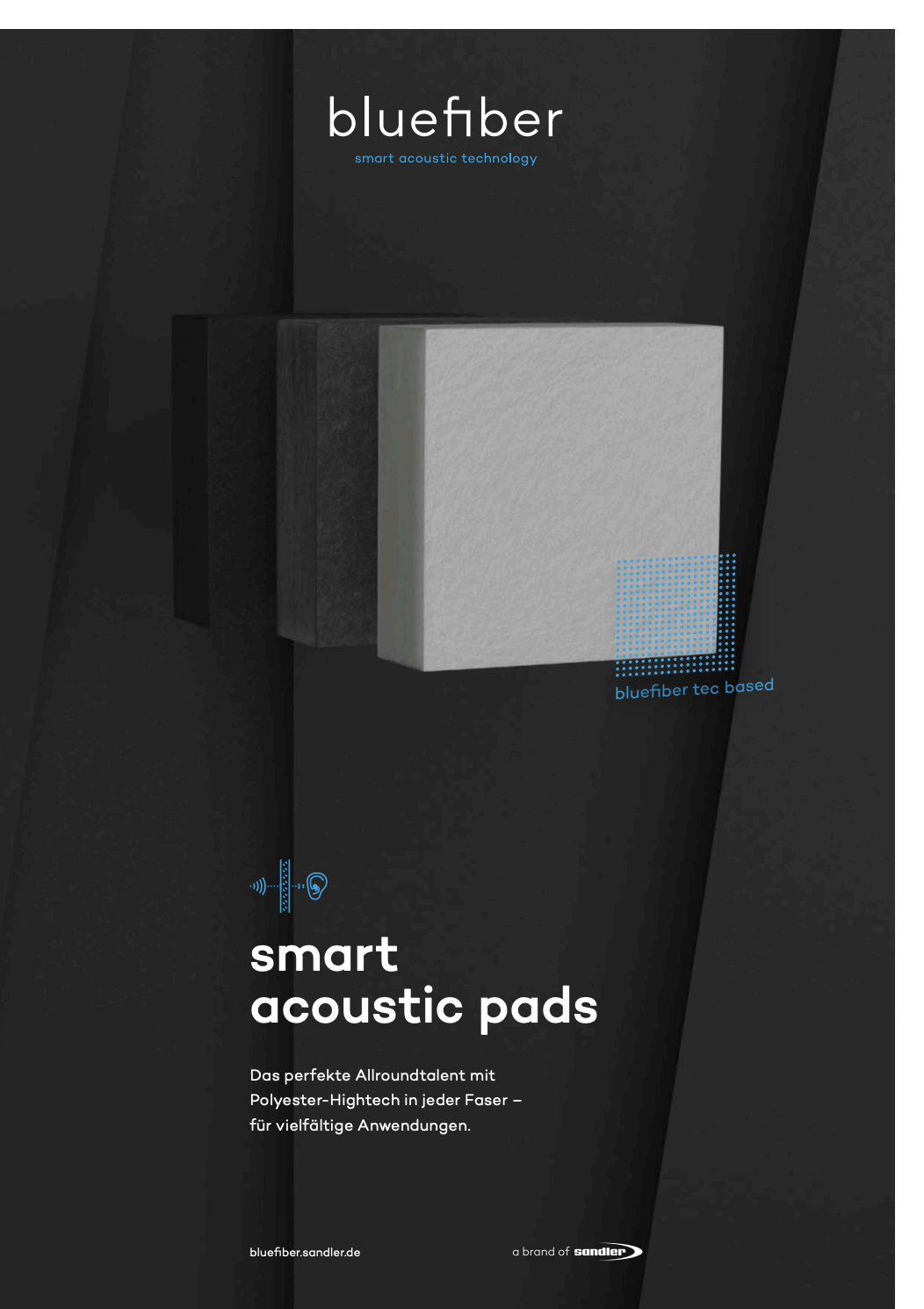 Sandler Group / bluefiber Akustiklösung / Broschüre Pads